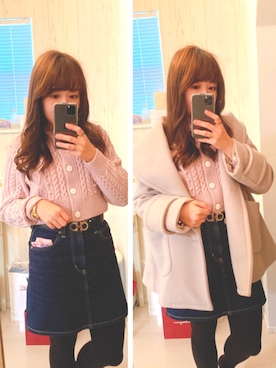 「DEICY（デイシー）のアイテム（その他アウター）」を使った、Hidemi さん（レディース・153cm）の冬コーディネート