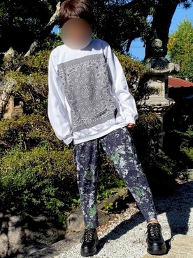 「unrelaxing（アンリラクシング）のアイテム（スウェット）」を使った、Shinさん（メンズ・178cm）の秋コーディネート