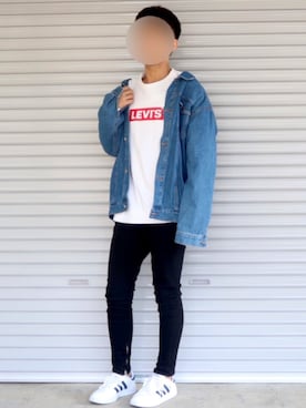 「unrelaxing（アンリラクシング）のアイテム（デニムジャケット）」を使った、Shinさん（メンズ・178cm）の春コーディネート