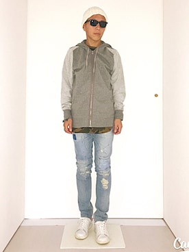 「AlexanderLeeChang（アレキサンダーリーチャン）のアイテム（アクセサリー）」を使った、ハッピーマンさん（メンズ・168cm）の春コーディネート