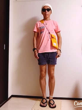 「N.HOOLYWOOD」｜「アイテム（ニットキャップ/ビーニー）」を使った、ハッピーマンさん（メンズ・168cm）の夏コーディネート