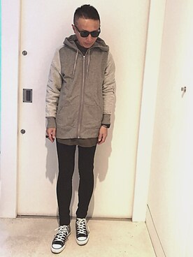 「ZARA BASIC（ザラベーシック）のアイテム（パンツ）」を使った、ハッピーマンさん（メンズ・168cm）の春コーディネート