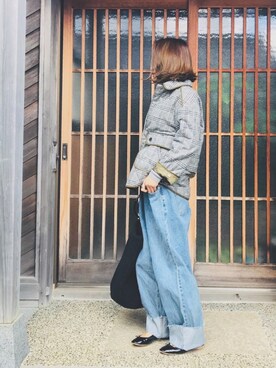 「UNIQLO（ユニクロ）のエクストラファインメリノリブタートルネックセーター（長袖）（ニット/セーター）」を使った、hanaさん（レディース・161cm）の秋コーディネート