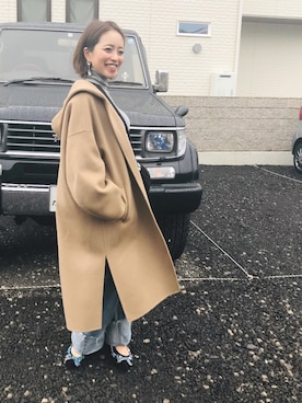 「UNIQLO（ユニクロ）のエクストラファインメリノリブタートルネックセーター（長袖）（ニット/セーター）」を使った、hanaさん（レディース・161cm）の秋コーディネート