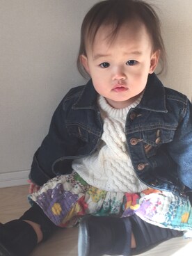 「vanavana（ヴァナヴァナ）のアイテム」を使った、♡yunyun♡さん（キッズ・80cm）の冬コーディネート