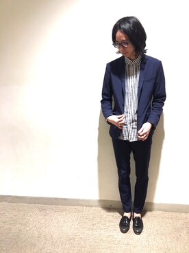 「MK MICHEL KLEIN HOMME （エムケーミッシェルクランオム）のアイテム（ジャケット/アウター）」を使った、木藤 徹さん（メンズ・178cm）の春コーディネート