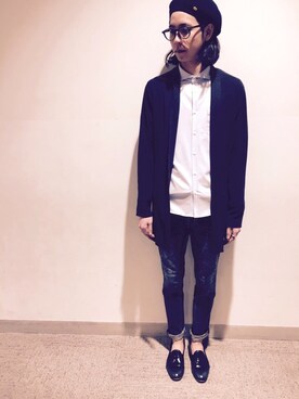 「MK MICHEL KLEIN HOMME （エムケーミッシェルクランオム）のアイテム（パンツ）」を使った、木藤 徹さん（メンズ・178cm）の春コーディネート