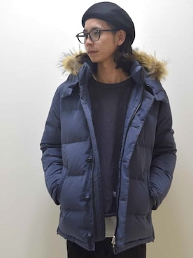 「MK MICHEL KLEIN HOMME （エムケーミッシェルクランオム）のアイテム（ジャケット/アウター）」を使った、木藤 徹さん（メンズ・178cm）の冬コーディネート