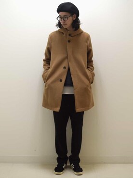 「MK MICHEL KLEIN HOMME （エムケーミッシェルクランオム）のアイテム（ジャケット/アウター）」を使った、木藤 徹さん（メンズ・178cm）の冬コーディネート
