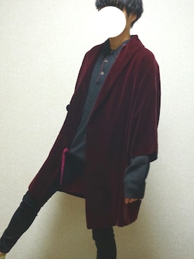 「MICMOのアイテム（ニット/セーター、ブラック系）」を使った、YUさん（メンズ・169cm）の秋コーディネート