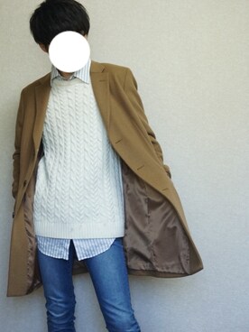 「GIORGIO ARMANI（ジョルジオアルマーニ）のアイテム（シャツ/ブラウス、ホワイト系）」を使った、YUさん（メンズ・169cm）の秋コーディネート