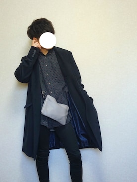 「TOWNCRAFT（タウンクラフト）のアイテム（シャツ/ブラウス、ブラック系）」を使った、YUさん（メンズ・169cm）の秋コーディネート
