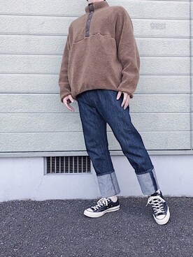 「Graphpaper（グラフペーパー）のアイテム（その他アウター）」を使った、Seaさん（メンズ・168cm）の冬コーディネート