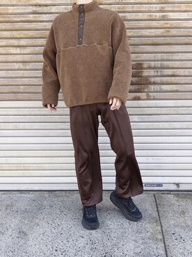 「Graphpaper（グラフペーパー）のアイテム（その他アウター）」を使った、Seaさん（メンズ・168cm）の春コーディネート