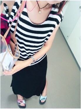 「ボーター」｜「アイテム（アクセサリー）」を使った、⊿mey さん（レディース・168cm）の秋コーディネート