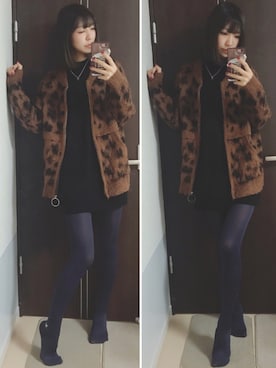 「ロック」｜「アイテム（タイツ/ストッキング）」を使った、⊿mey さん（レディース・168cm）の冬コーディネート