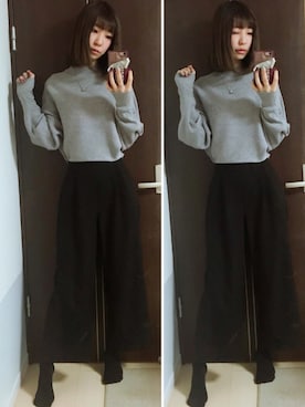 「ドルマンスリーブ」｜「アイテム（PC・スマホグッズ/家電）」を使った、⊿mey さん（レディース・168cm）の冬コーディネート