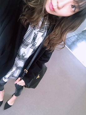 「GYDA（ジェイダ）のスリムストレッチハイウエストスキニーパンツ（デニムパンツ）」を使った、⊿mey さん（レディース・168cm）の春コーディネート