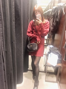 「ニットワンピース」｜「アイテム（PC・スマホグッズ/家電）」を使った、⊿mey さん（レディース・168cm）の冬コーディネート