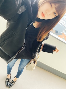 「チョーカートップス」｜「アイテム（ジャケット/アウター）」を使った、⊿mey さん（レディース・168cm）の冬コーディネート