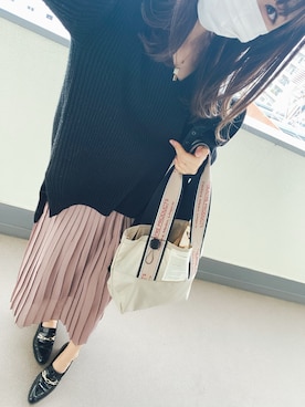 「GRL（グレイル）のプリーツスカート（スカート）」を使った、⊿mey さん（レディース・168cm）の春コーディネート