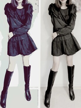 「ミニワンピ」｜⊿mey さん（レディース・168cm）の春コーディネート