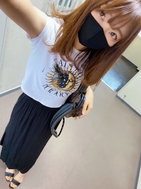 「ショート丈トップス」｜「アイテム（アナログ腕時計）」を使った、⊿mey さん（レディース・169cm）の夏コーディネート