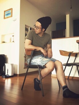 「jiggys shop（ジギーズショップ）のアイテム（帽子）」を使った、Mt.0344さん（メンズ・170cm）の春コーディネート