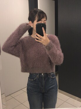 「もけもけ」｜「アイテム（アクセサリー）」を使った、マリノ さん（レディース・165cm）の秋コーディネート