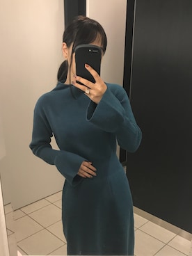 「ジーユーコーデ」｜「アイテム（ワンピース/ドレス）」を使った、マリノ さん（レディース・165cm）の秋コーディネート