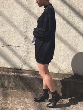 「だぼだぼ」｜「アイテム（ワンピース/ドレス）」を使った、マリノ さん（レディース・165cm）の秋コーディネート