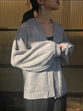 「ボリュームニット」｜「アイテム（アクセサリー）」を使った、マリノ さん（レディース・165cm）の冬コーディネート