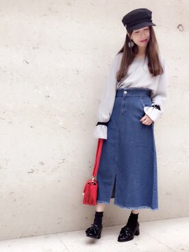 「archives（アルシーヴ）のアイテム（キャスケット）」を使った、AYA0119さん（レディース・161cm）の冬コーディネート