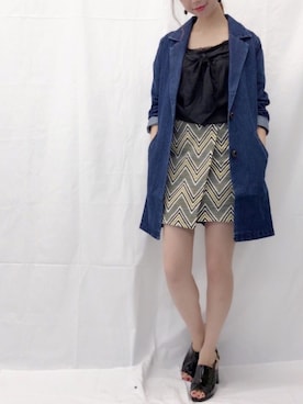 「archives（アルシーヴ）のアイテム（チェスターコート）」を使った、AYA0119さん（レディース・161cm）の冬コーディネート