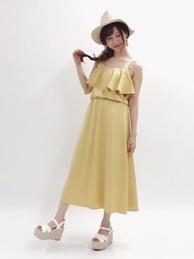 「BBQ」｜「アイテム（その他）」を使った、AYA0119さん（レディース・161cm）の春コーディネート