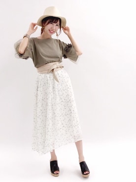 「archives（アルシーヴ）のアイテム（アクセサリー）」を使った、AYA0119さん（レディース・161cm）の春コーディネート