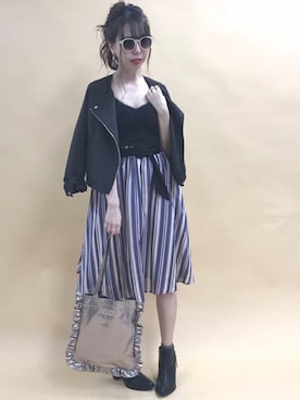 「archives（アルシーヴ）のアイテム（アクセサリー）」を使った、AYA0119さん（レディース・161cm）の夏コーディネート