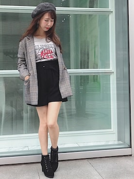 「archives（アルシーヴ）のアイテム（アクセサリー）」を使った、AYA0119さん（レディース・161cm）の夏コーディネート