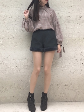 「archives（アルシーヴ）のアイテム（アクセサリー）」を使った、AYA0119さん（レディース・161cm）の秋コーディネート