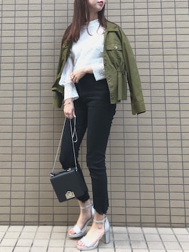 「archives（アルシーヴ）のアイテム（その他アウター）」を使った、AYA0119さん（レディース・161cm）の春コーディネート