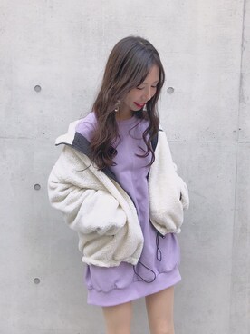 「archives（アルシーヴ）のアイテム（ブルゾン）」を使った、AYA0119さん（レディース・162cm）の秋コーディネート