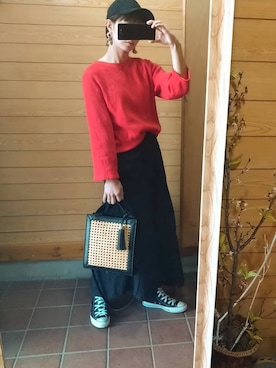 赤tシャツ のレディース人気ファッションコーディネート Wear