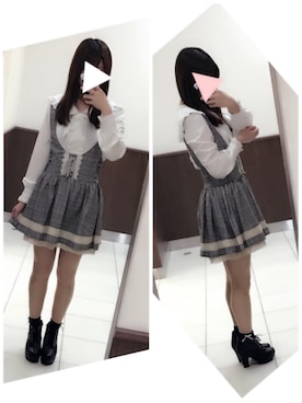 「no brand（ノーブランド）のアイテム（ワンピース、グレー系）」を使った、こみ | 骨ｽﾄｲｴﾍﾞ秋2nd冬さん（レディース・163cm）の春コーディネート