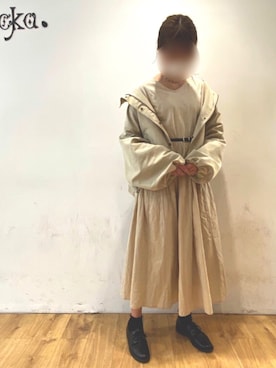 「Samansa Mos2 blue」｜「アイテム（マウンテンパーカー）」を使った、𝚁𝚊𝚒𝚖𝚞 さん（レディース・162cm）の春コーディネート