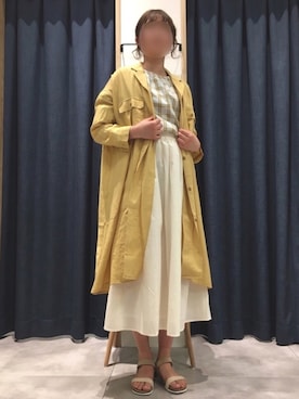 「アイテム（シャツワンピース）」を使った、𝚁𝚊𝚒𝚖𝚞 さん（レディース・162cm・10代）の春コーディネート