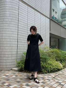 アシンメクロスレイヤードワンピース アシメクロス リネンライク レイヤードワンピースを使った人気