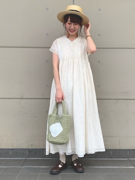 「TSUHARU by Samansa Mos2（ツハルバイサマンサモスモス）のアイテム（ワンピース/ドレス）」を使った、いまりさん（レディース・164cm）の春コーディネート