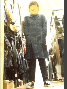 「Johnbull Private labo（ジョンブルプライベートラボ）のアイテム（チェスターコート）」を使った、Mr.Tさん（メンズ・176cm）の秋コーディネート