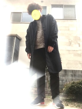 「glory crew（グローリークルー）のアイテム（ニット/セーター）」を使った、Mr.Tさん（メンズ・176cm）の冬コーディネート