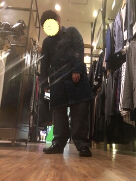 「Johnbull Private labo（ジョンブルプライベートラボ）のアイテム（チェスターコート）」を使った、Mr.Tさん（メンズ・176cm）の春コーディネート